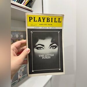 Vintage THE LITTLE FOXES 1981 Broadway Playbill — FT. Elizabeth Taylor